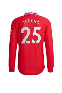Manchester United Jadon Sancho #25 Voetbaltruitje Thuis tenue 2022-23 Lange Mouw